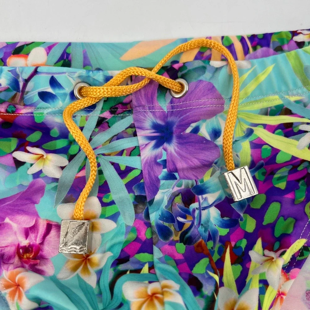 Mercurio Hawaiian Floral Tropical Pouch‎ Enhancing Sexy Bikini Swimsuit Exotic